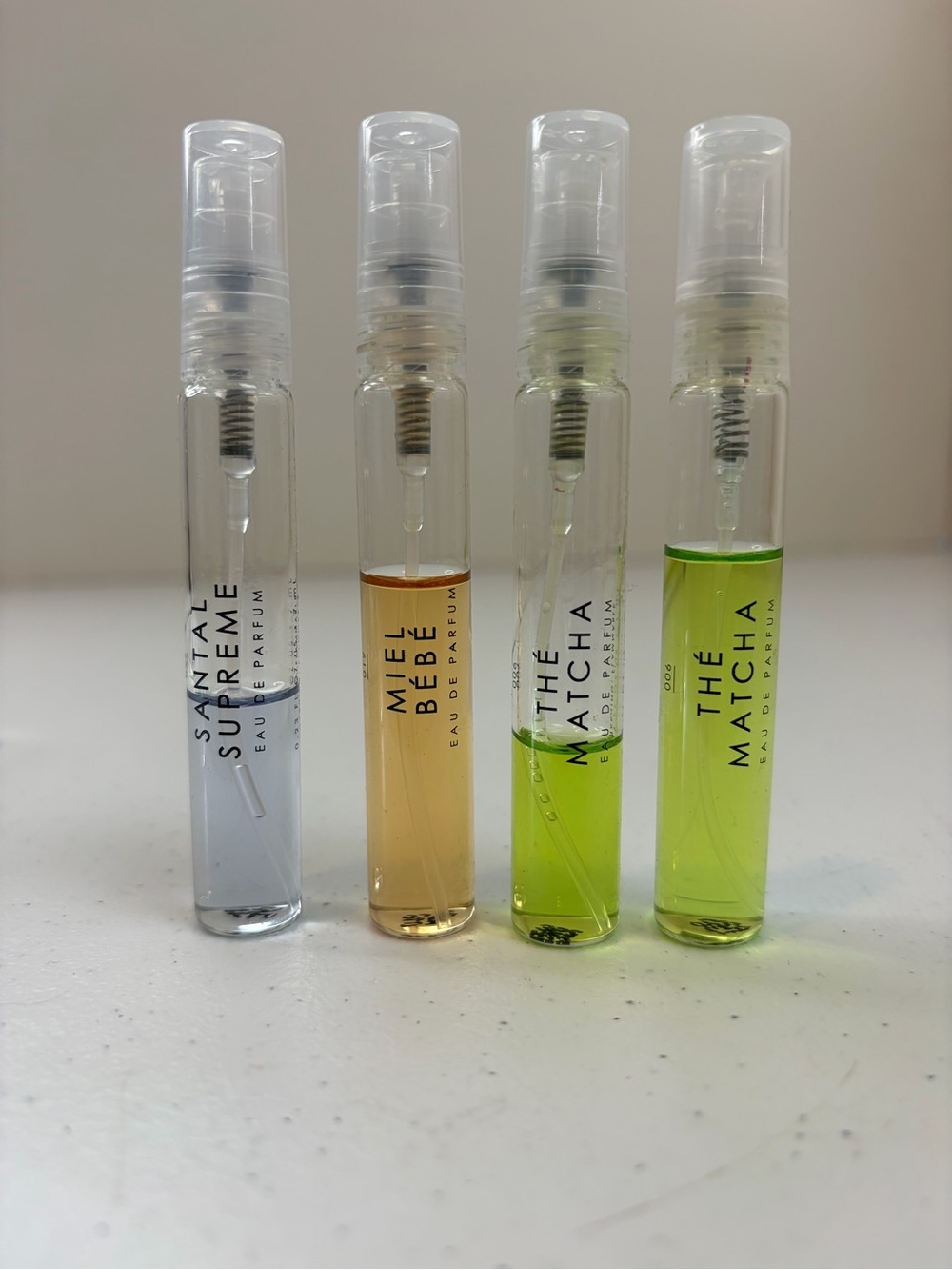 Le Monde Gourmand Perfume Lot 4 Travel Spray Santal Supreme Miel Bebe The Matcha